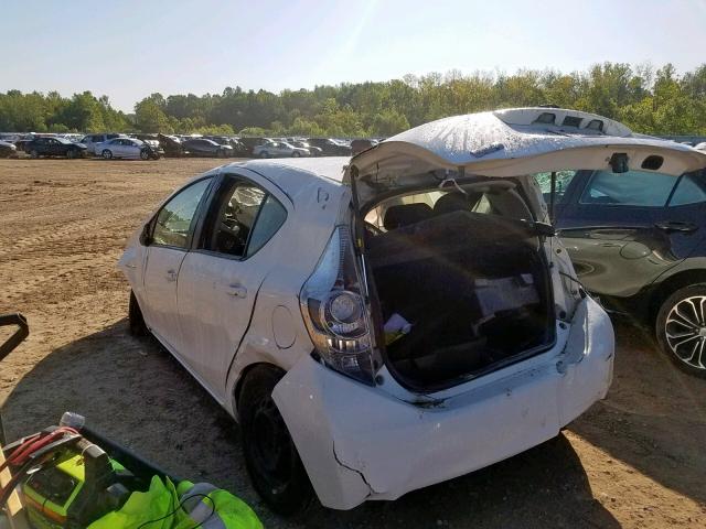 JTDKDTB31C1001534 - 2012 TOYOTA PRIUS C WHITE photo 3