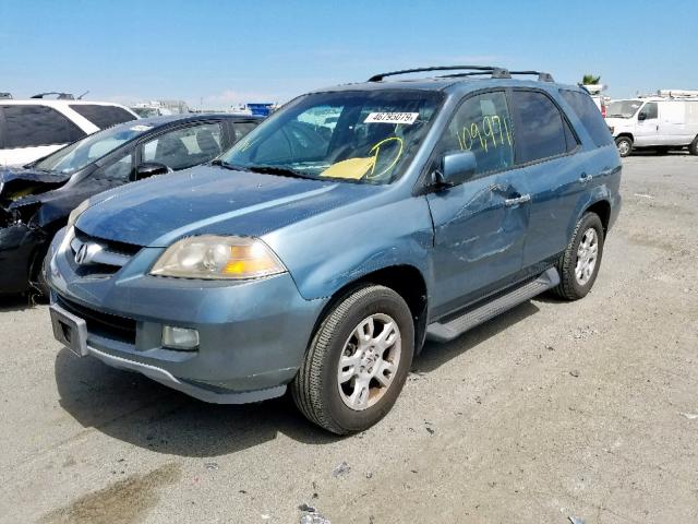 2HNYD18955H503133 - 2005 ACURA MDX TOURIN TEAL photo 2