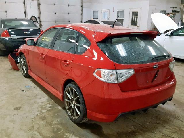 JF1GH7G61AG817289 - 2010 SUBARU IMPREZA WR RED photo 3