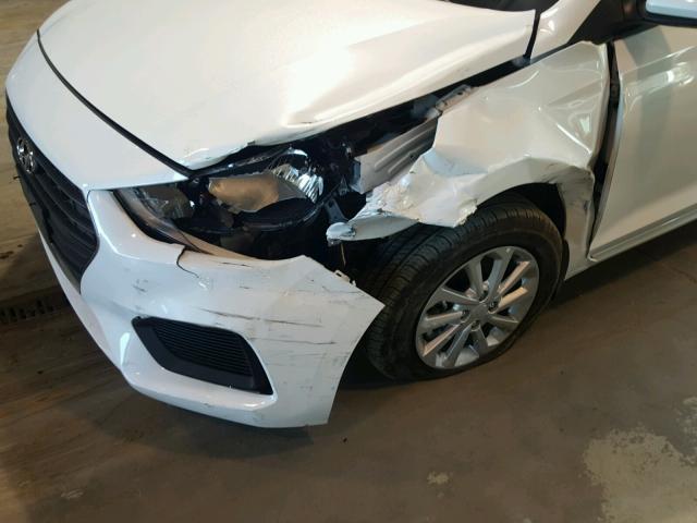 3KPC24A36JE023248 - 2018 HYUNDAI ACCENT SEL WHITE photo 9