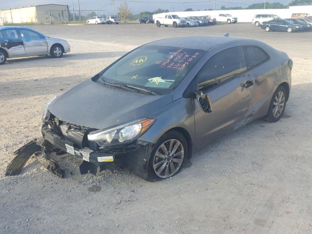 KNAFX6A89E5175531 - 2014 KIA FORTE EX GRAY photo 2