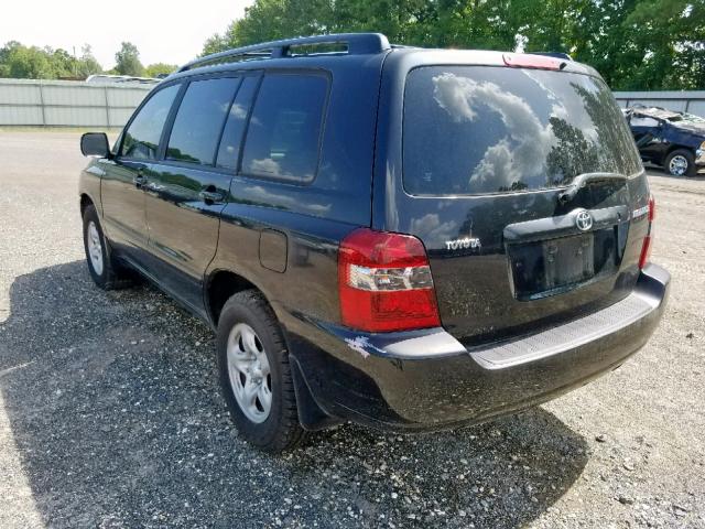 JTEGD21A860137651 - 2006 TOYOTA HIGHLANDER BLACK photo 3