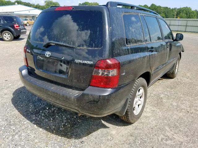 JTEGD21A860137651 - 2006 TOYOTA HIGHLANDER BLACK photo 4