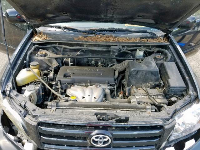 JTEGD21A860137651 - 2006 TOYOTA HIGHLANDER BLACK photo 7