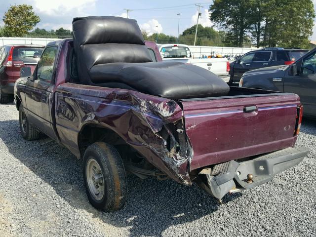 1FTCR10A5PTA03518 - 1993 FORD RANGER MAROON photo 3