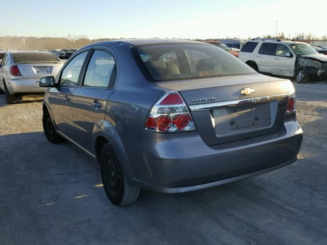 KL1TD56637B105292 - 2007 CHEVROLET AVEO BASE Сұр фото 3