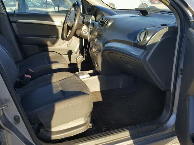 KL1TD56637B105292 - 2007 CHEVROLET AVEO BASE Сұр фото 5