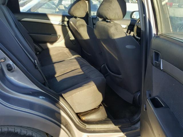 KL1TD56637B105292 - 2007 CHEVROLET AVEO BASE Сұр фото 6