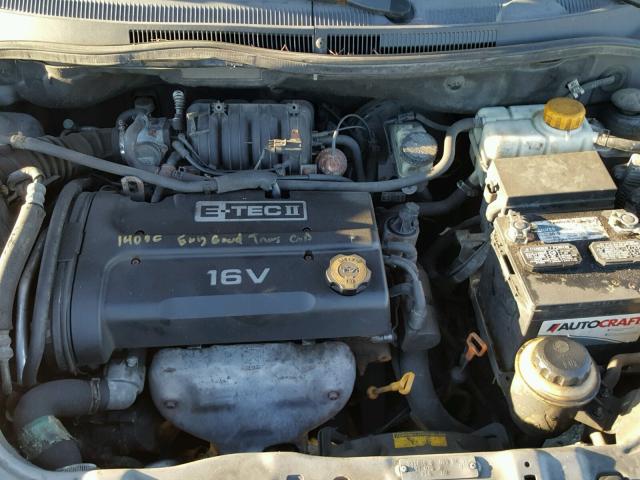 KL1TD56637B105292 - 2007 CHEVROLET AVEO BASE Сұр фото 7