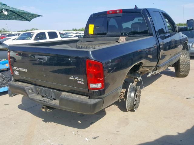 1D7HU18D84J177955 - 2004 DODGE RAM 1500 S BLACK photo 4