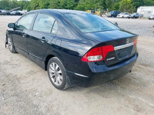 2HGFA16909H316219 - 2009 HONDA CIVIC EXL 黑色 照片 3