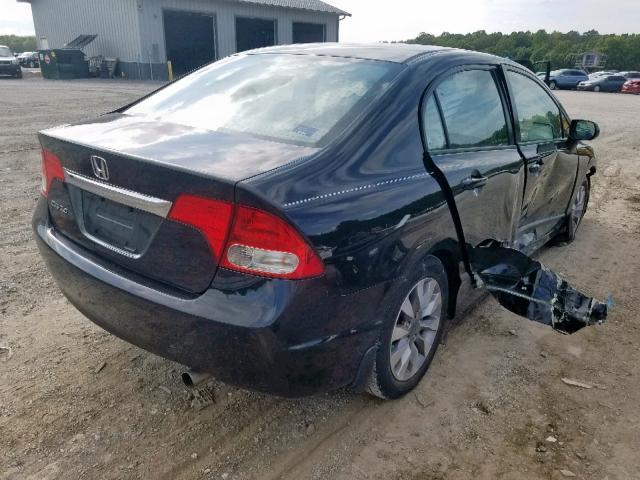 2HGFA16909H316219 - 2009 HONDA CIVIC EXL 黑色 照片 4