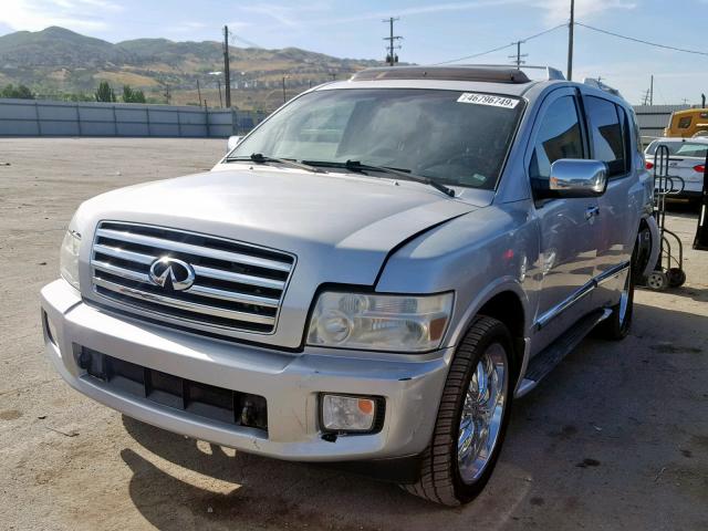 5N3AA08C55N802704 - 2005 INFINITI QX56 SILVER photo 2