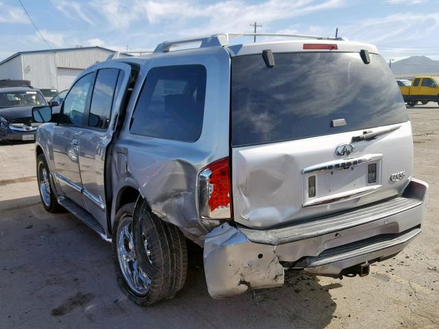 5N3AA08C55N802704 - 2005 INFINITI QX56 SILVER photo 3