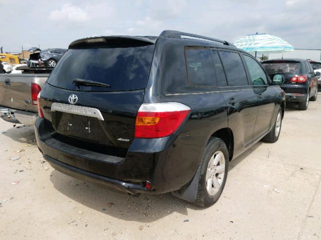 5TDJK3EH9AS033107 - 2010 TOYOTA HIGHLANDER BLACK photo 4