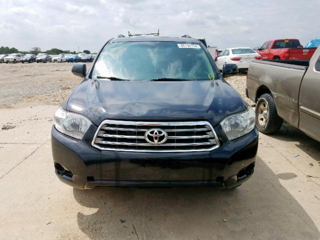 5TDJK3EH9AS033107 - 2010 TOYOTA HIGHLANDER BLACK photo 9