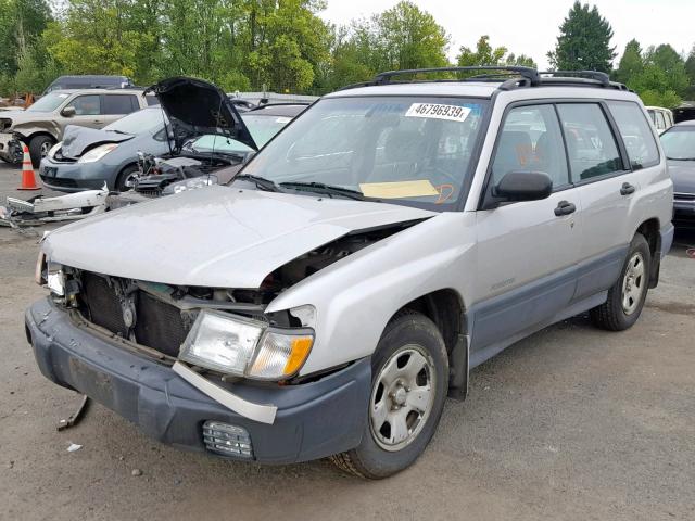 JF1SF6356XG700839 - 1999 SUBARU FORESTER L SILVER photo 2