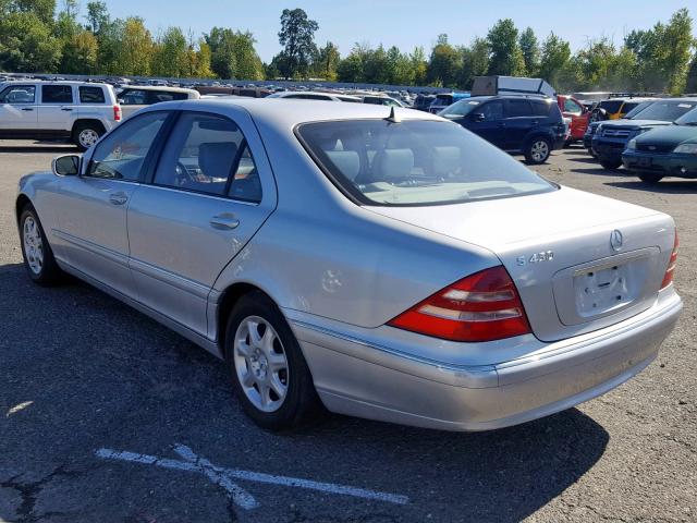 WDBNG70J92A288311 - 2002 MERCEDES-BENZ S 430 SILVER photo 3