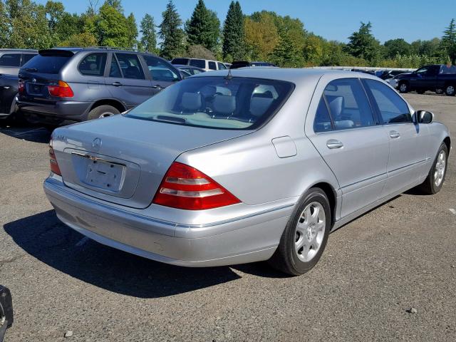 WDBNG70J92A288311 - 2002 MERCEDES-BENZ S 430 SILVER photo 4