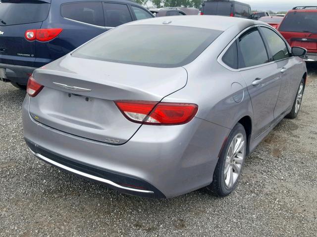 1C3CCCAB0FN604136 - 2015 CHRYSLER 200 LIMITE GRAY photo 4