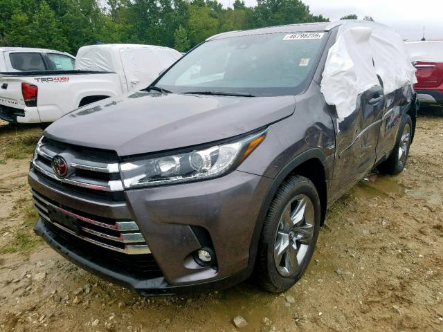 5TDDZRFH7KS948582 - 2019 TOYOTA HIGHLANDER GRAY photo 2