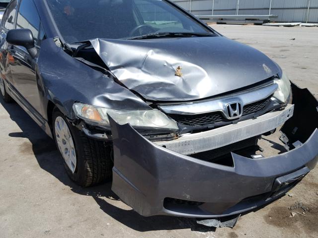 19XFA1F30AE020711 - 2010 HONDA CIVIC VP GRAY photo 9