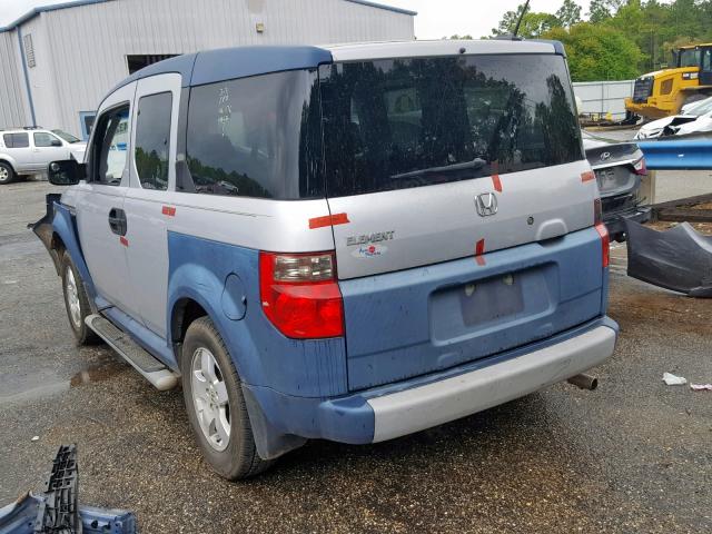 5J6YH18655L006127 - 2005 HONDA ELEMENT EX SILVER photo 3