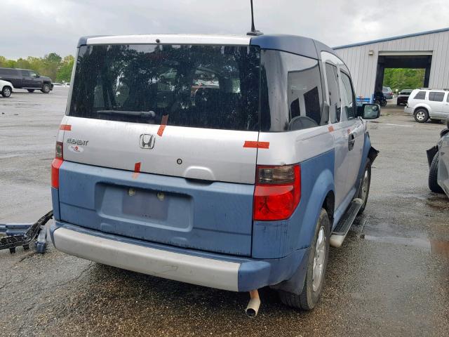 5J6YH18655L006127 - 2005 HONDA ELEMENT EX SILVER photo 4