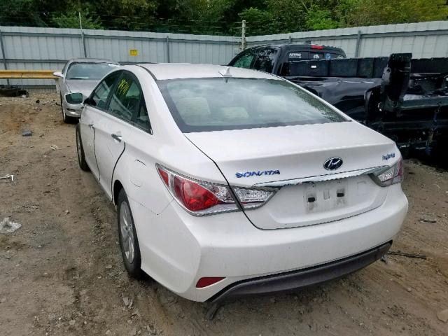 KMHEC4A43DA090861 - 2013 HYUNDAI SONATA HYB WHITE photo 3