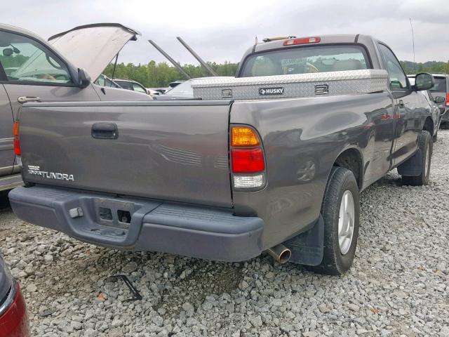 5TBJN32174S444694 - 2004 TOYOTA TUNDRA GRAY photo 4