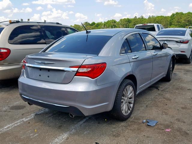 1C3CCBCG7DN597380 - 2013 CHRYSLER 200 LIMITE SILVER photo 4