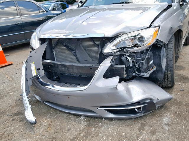 1C3CCBCG7DN597380 - 2013 CHRYSLER 200 LIMITE SILVER photo 9