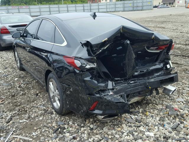 5NPE34AF5JH677508 - 2018 HYUNDAI SONATA SPO BLACK photo 3