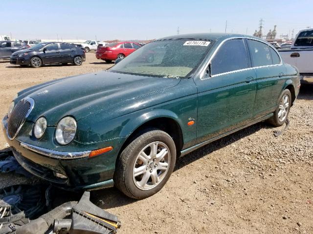 SAJEA01T83FM91707 - 2003 JAGUAR S-TYPE GREEN photo 2