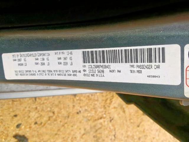 1C3LC56R87N536431 - 2007 CHRYSLER SEBRING TO BLUE photo 10