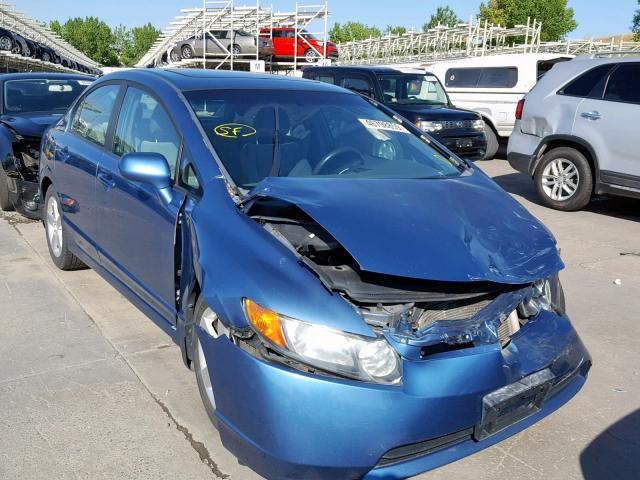 1HGFA16808L054484 - 2008 HONDA CIVIC EX BLUE photo 1