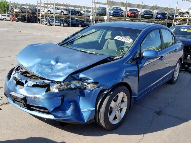 1HGFA16808L054484 - 2008 HONDA CIVIC EX BLUE photo 2