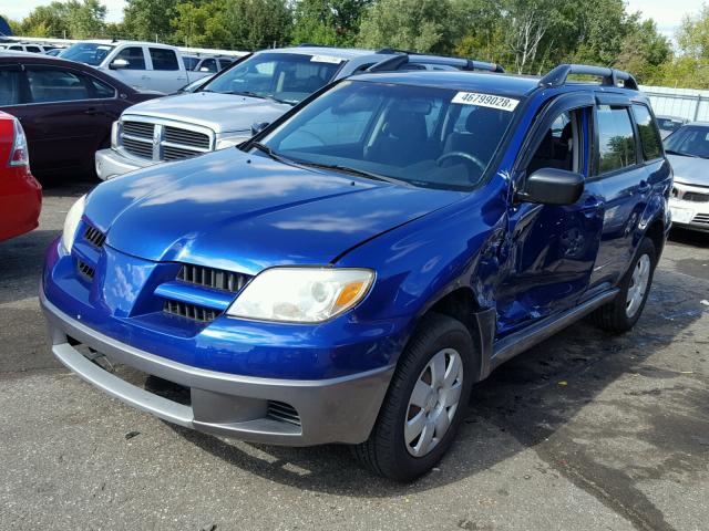 JA4LX31F66U011996 - 2006 MITSUBISHI OUTLANDER BLUE photo 2