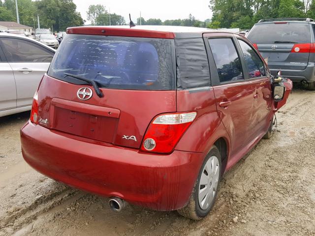 JTKKT624060135127 - 2006 TOYOTA SCION XA RED photo 4