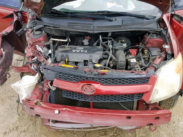 JTKKT624060135127 - 2006 TOYOTA SCION XA RED photo 7