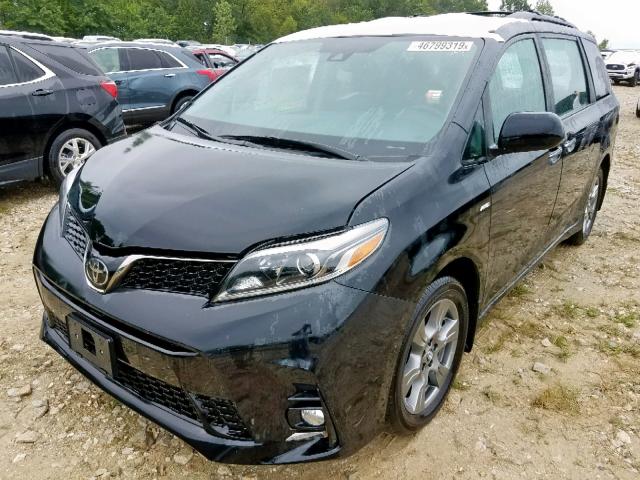 5TDEZ3DC1KS213167 - 2019 TOYOTA SIENNA SE BLACK photo 2