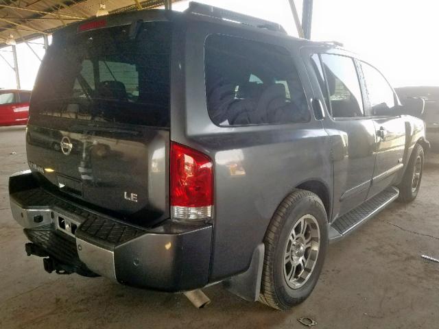 5N1AA08A97N722784 - 2007 NISSAN ARMADA SE GRAY photo 4