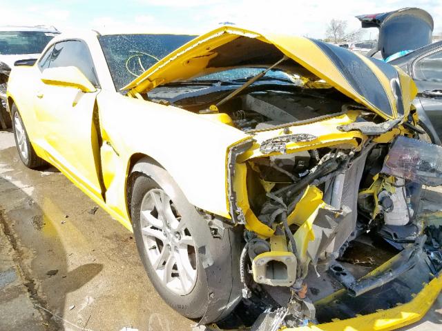 2G1FA1E34E9213331 - 2014 CHEVROLET CAMARO LS YELLOW photo 1