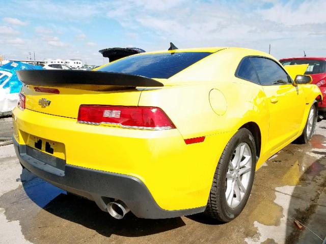 2G1FA1E34E9213331 - 2014 CHEVROLET CAMARO LS YELLOW photo 4