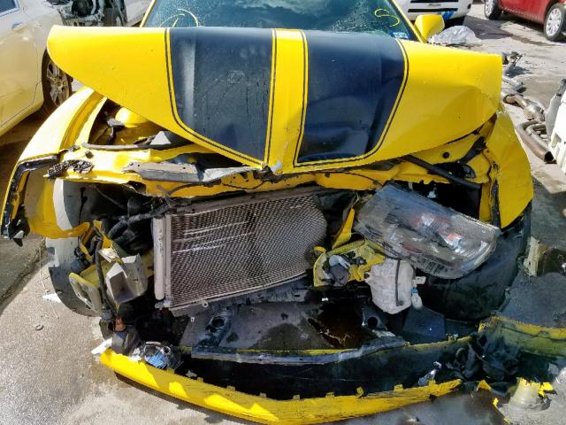 2G1FA1E34E9213331 - 2014 CHEVROLET CAMARO LS YELLOW photo 7