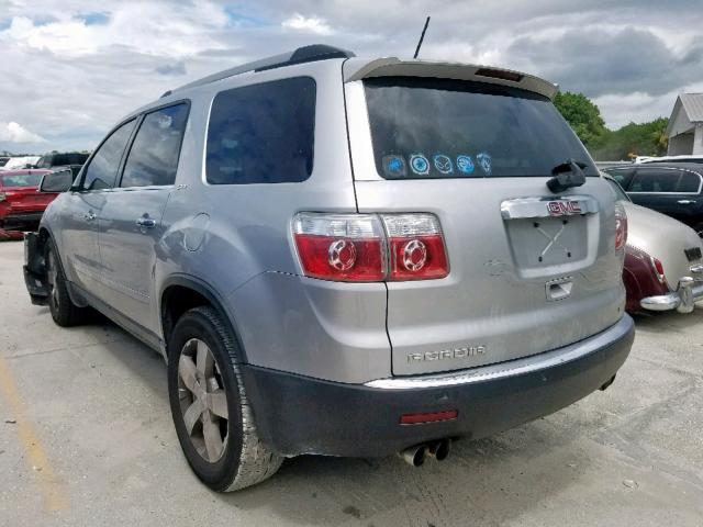 1GKLVMED8AJ194293 - 2010 GMC ACADIA SLT SILVER photo 3