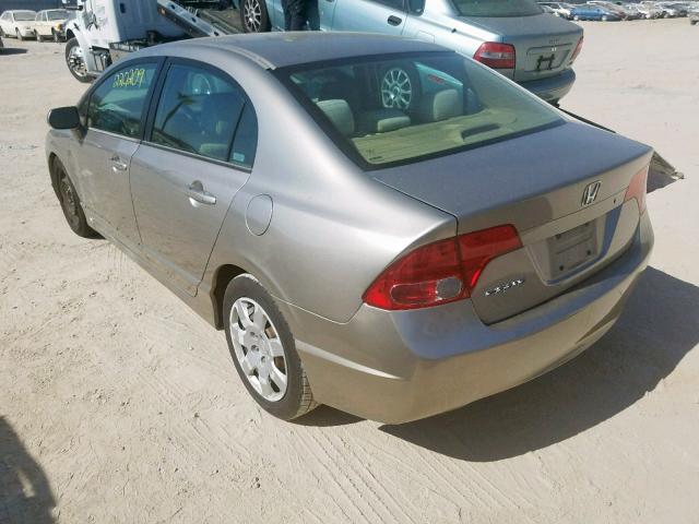 1HGFA16586L085307 - 2006 HONDA CIVIC LX BEIGE photo 3