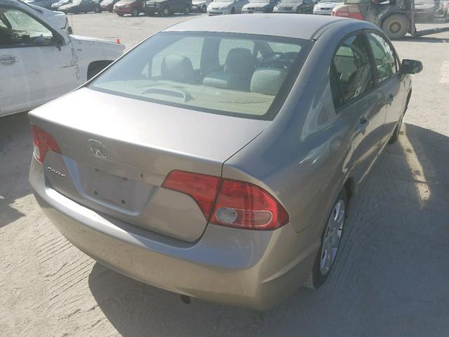 1HGFA16586L085307 - 2006 HONDA CIVIC LX BEIGE photo 4