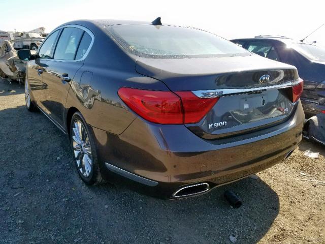 KNALW4D49F6021190 - 2015 KIA K900 BROWN photo 3