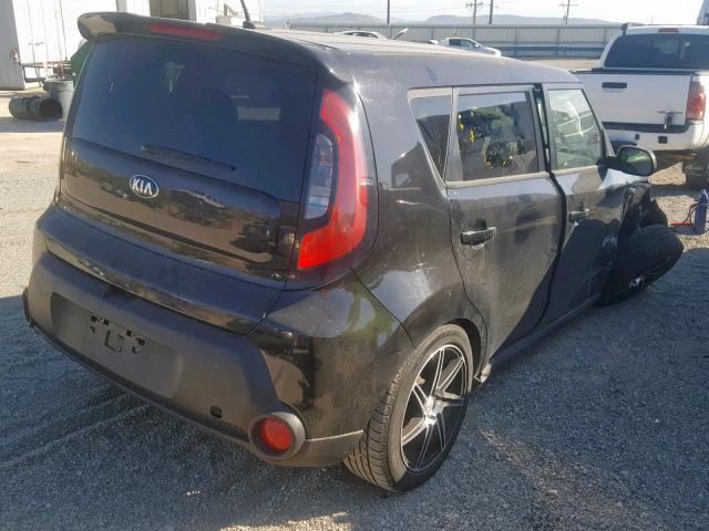 KNDJN2A29E7052338 - 2014 KIA SOUL BLACK photo 4